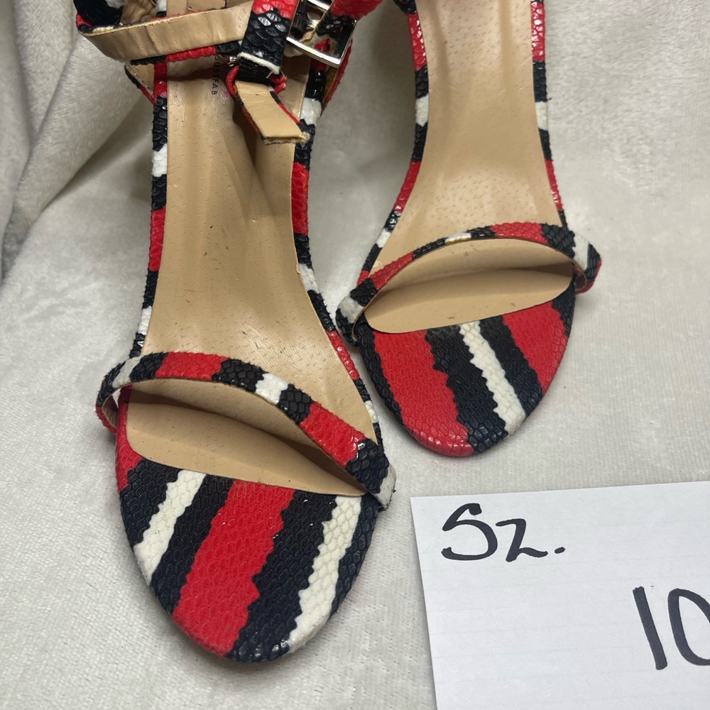 Stylish Red and Black Women's Sandals